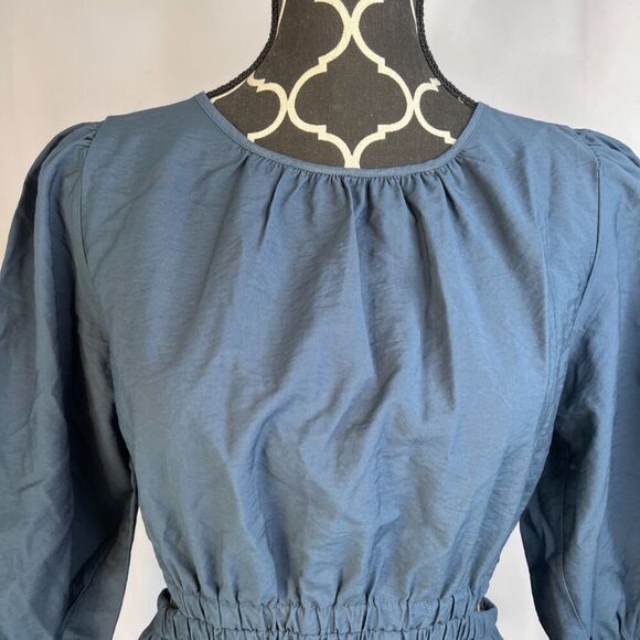 Isabel by Ingrid + Isabel Blue Cut Out Waist Sides Midi Maternity Dress Size XS - Picture 5 of 16